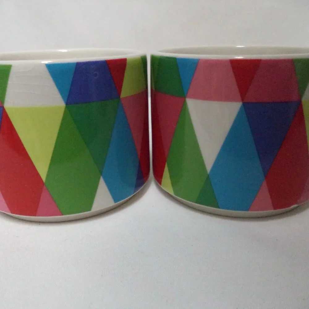 Target Mod Triangle Mug Cup Set 2 ceramic dish micro safe geometric pair